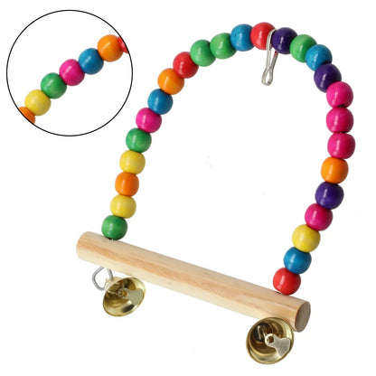 1X Colourful Parrot Swing for Birds or Parrots Toy Supplies