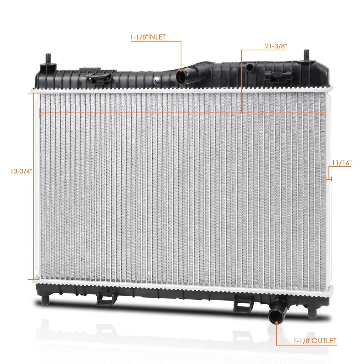 OE Style Aluminum Radiator for Ford Fiesta 2001–2018 1.6L AT/MT DPI-13201