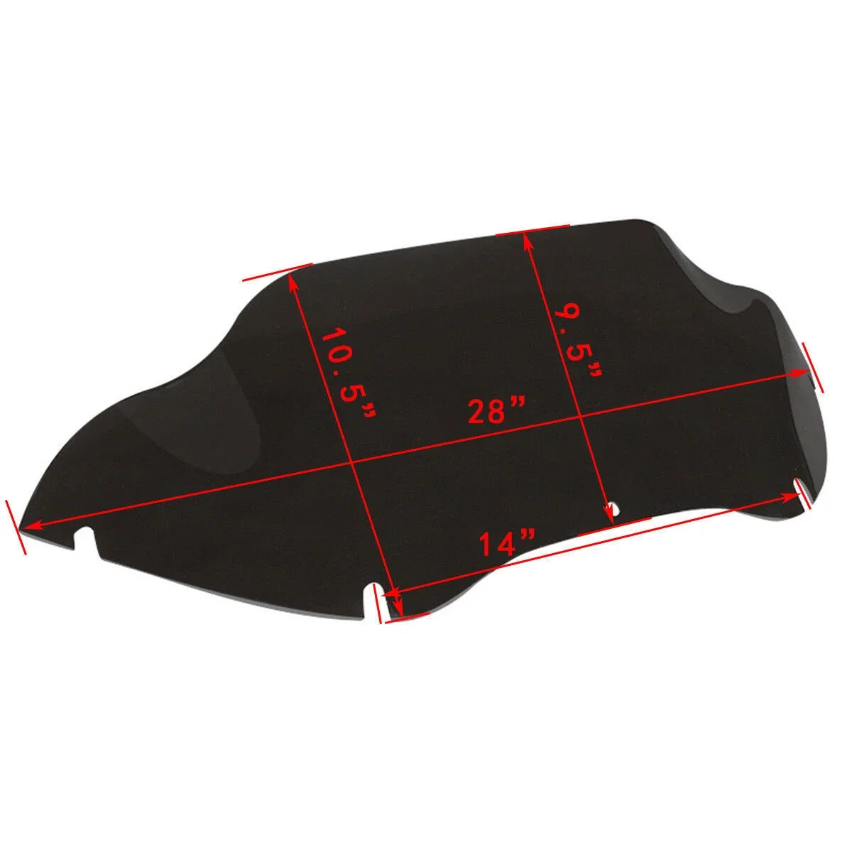 9.5'' Windshield Windscreen & Black Trim for Harley Touring Road Glide (2004–2013)