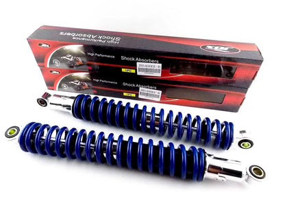 400mm Blue/Chrome JBS Rear Shock Absorbers for Suzuki PE250
