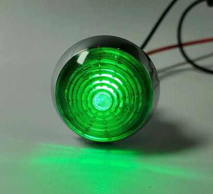 1-1/4in Dual Function Green LED Marker Light for Mini Moon Chrome (1)