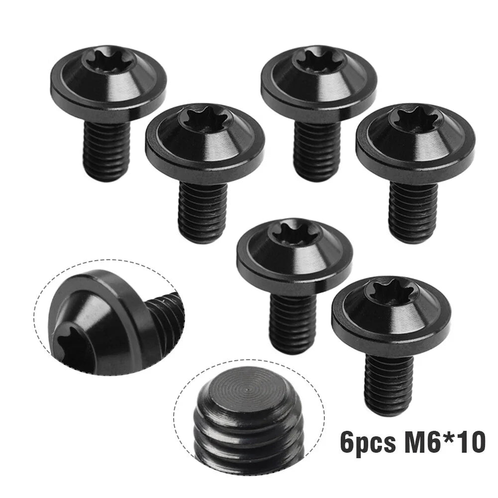 6 x Black Titanium M6x10mm Torx Head Bolts for Bike Motorcycle