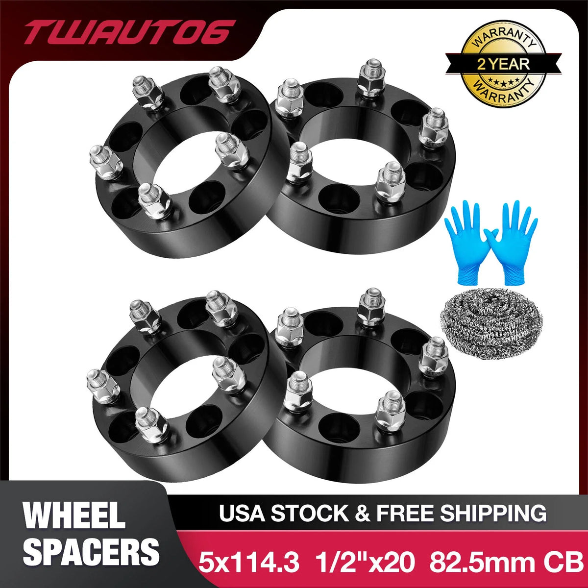 Wheel Spacers 1 in, 1.5 in, 2 in for Jeep Wrangler Ford Ranger Edge (2011–2025)