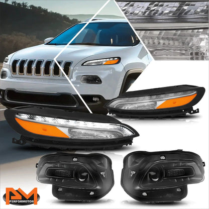 LED DRL Turn Signal Parking Lamps for Jeep Cherokee (2014–2018)