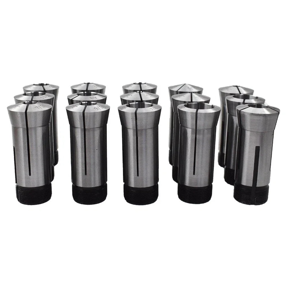 15 Pc Round Collet Set for Lathe (1/8" to 1")