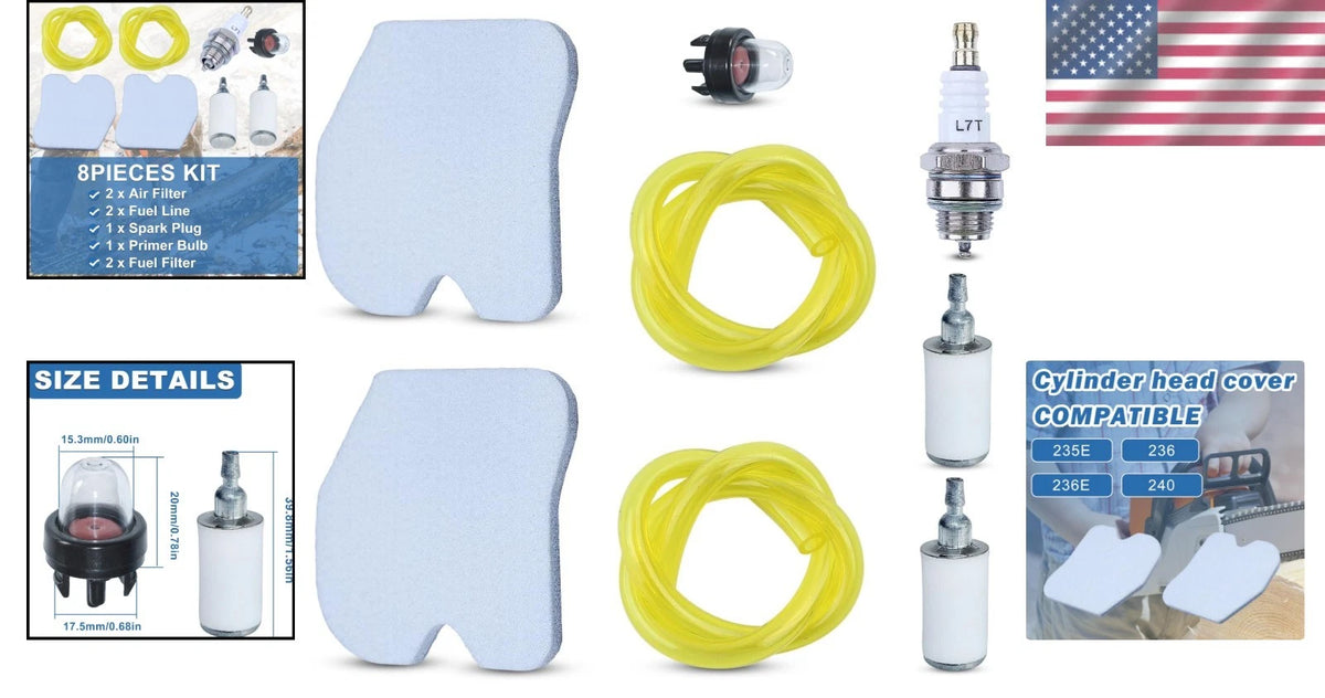 Air Filter & Tune-Up Kit for Husqvarna 235, 240 Chainsaws (2010–2023)