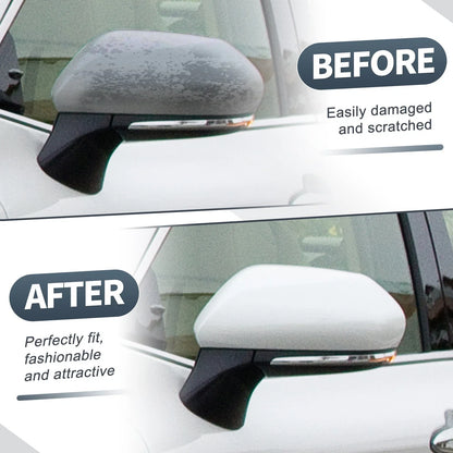Pair Rearview Mirror Cover Cap White for Toyota Camry (2018–2021)