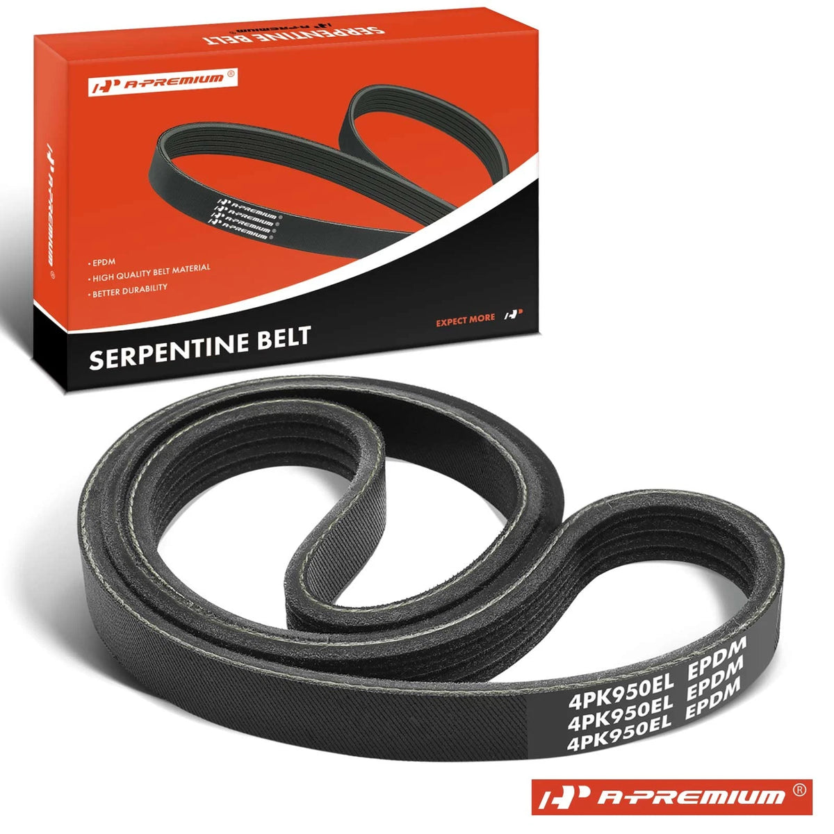 2X Power Steering Serpentine Belt for Dodge Nitro (2007–2009) 53013892AA, K040374SF