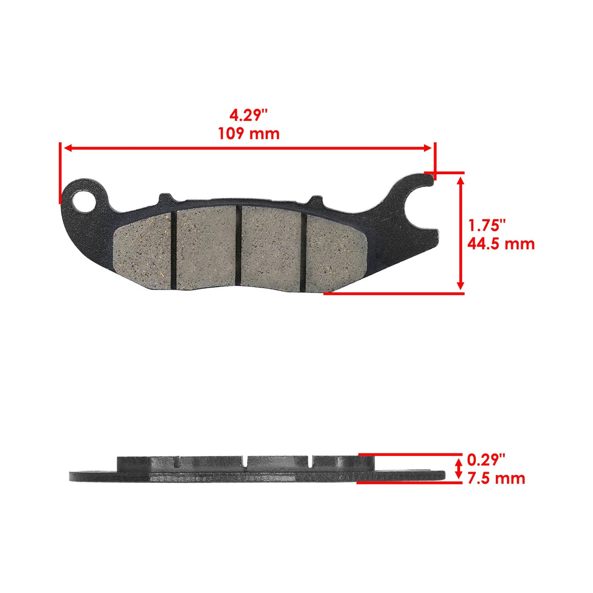 Front Brake Pads for Honda Grom 125 ABS (2014–2023) 06455-K26-921, MP340 - HH