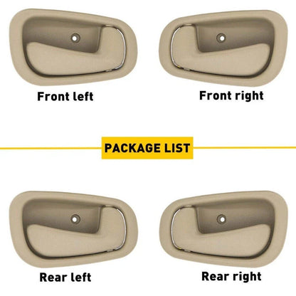 Set of 4 Beige Inside Door Handles for Toyota Corolla, Chevrolet Prizm (1998–2002)
