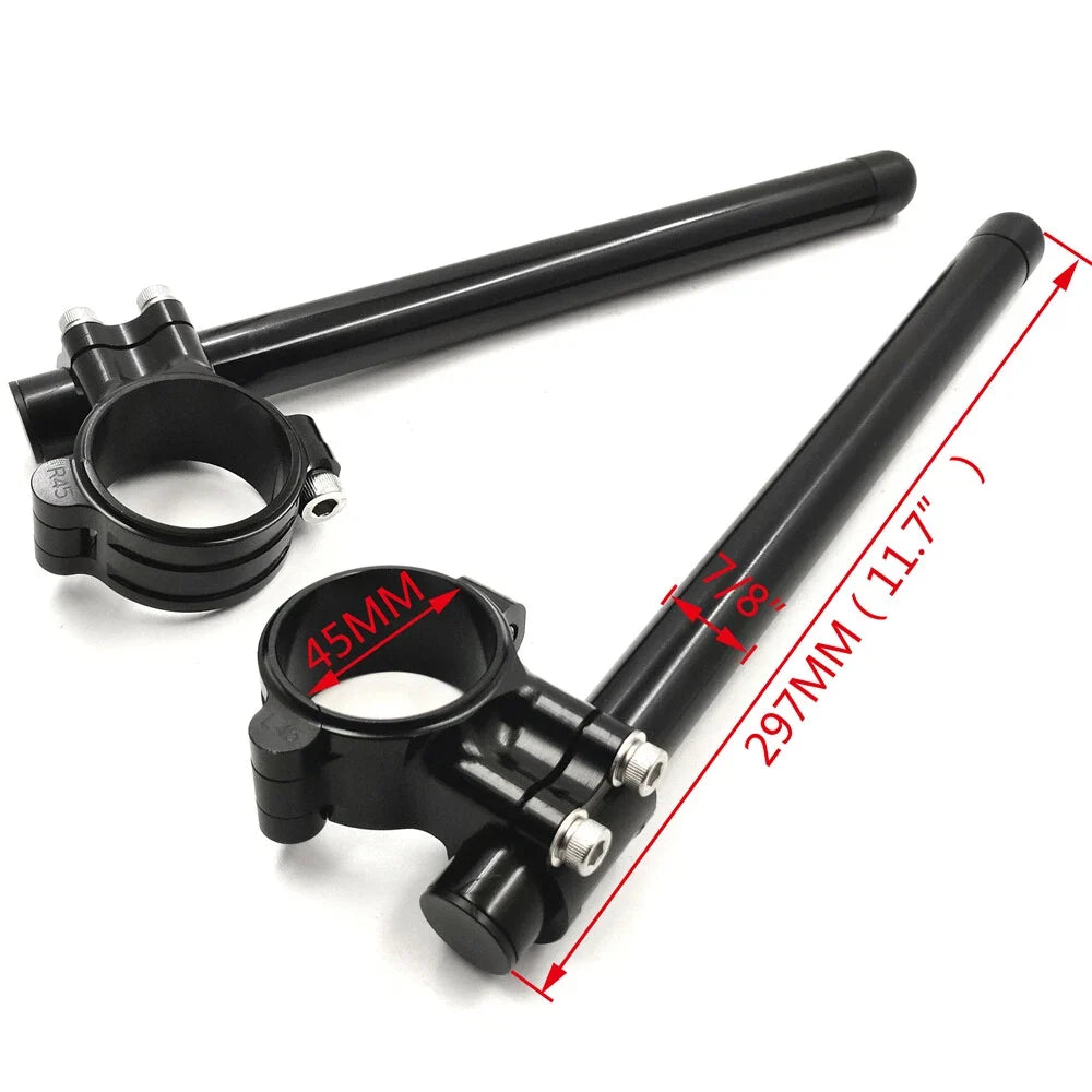 45mm Riser Clip-On Handle Bars for Kawasaki Ninja 250R (2005–2012) Ninja 300 (2013–2014)