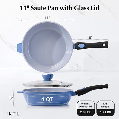 11-Inch Nonstick Deep Frying Pan for