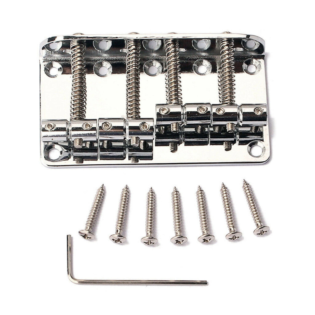 Chrome Zinc Alloy Bridge for Fender Precision Jazz Bass Guitar