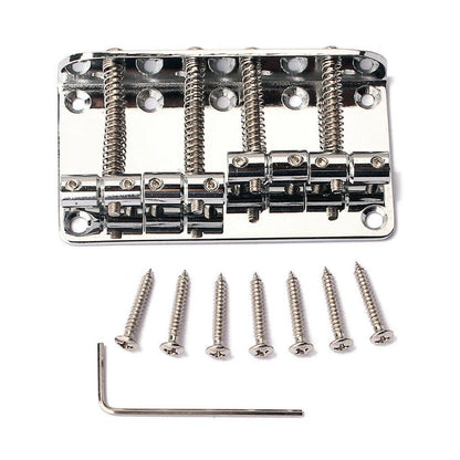Chrome Zinc Alloy Bridge for Fender Precision Jazz Bass Guitar