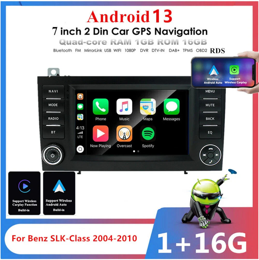 7" Stereo Radio GPS Head Unit for Mercedes SLK R171 (2004-2011)