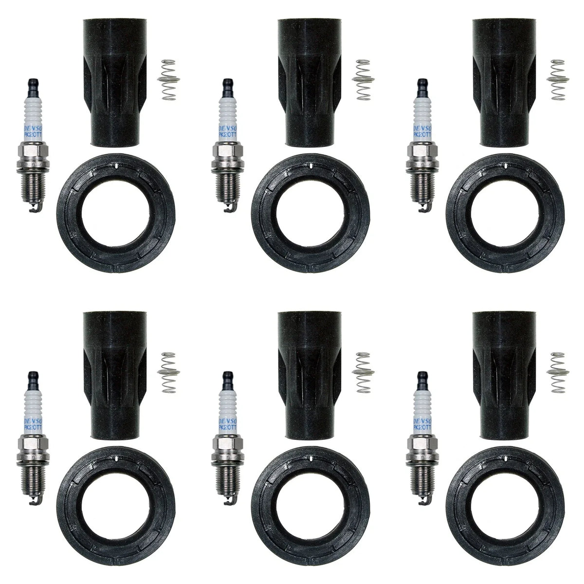 Set of 6 Denso Platinum TT Spark Plugs & NGK Coil Boots for ES330 Solara (2001–2006)