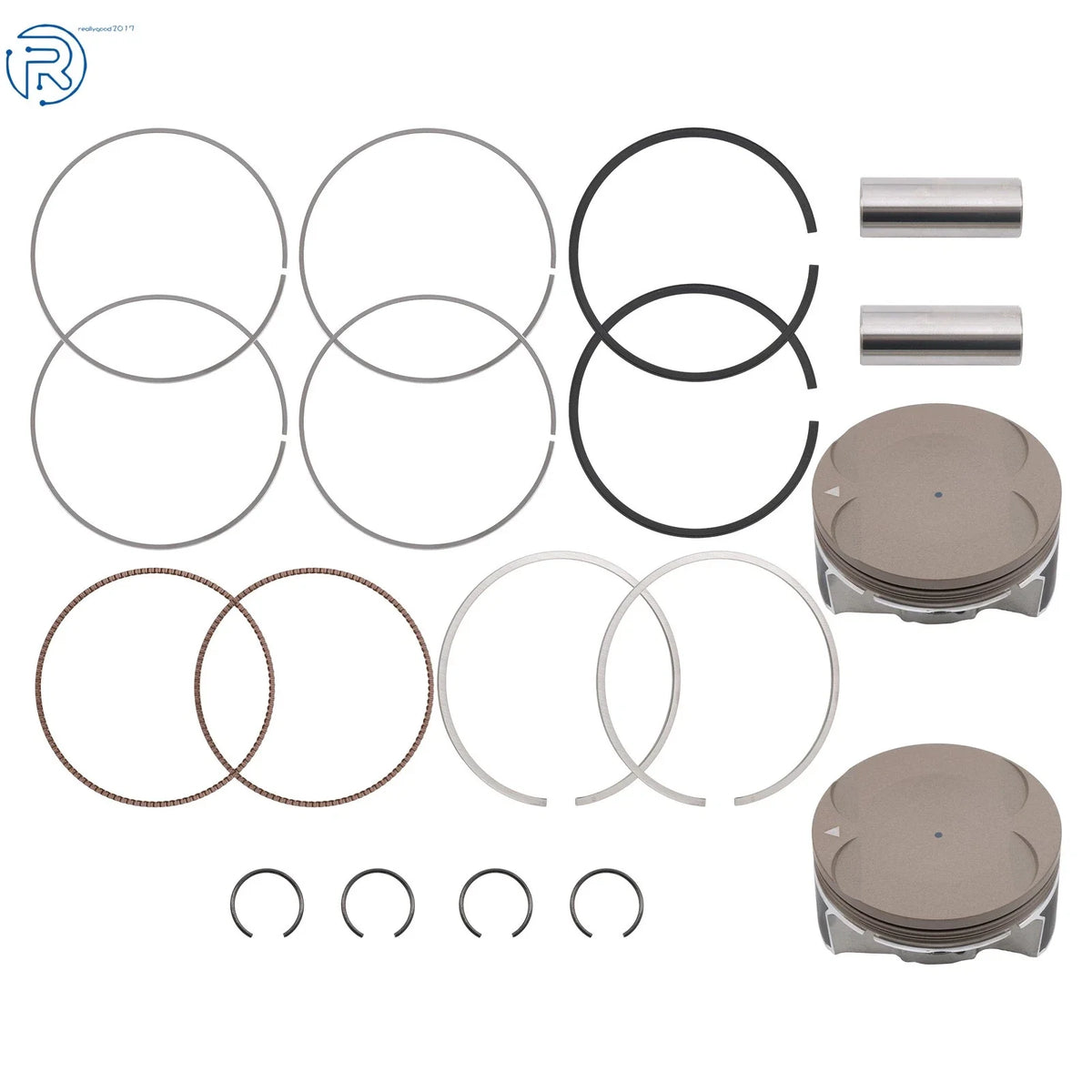 2X Engine Piston Kit w/ Rings for Polaris General RZR ACE (2205244, 2204949)
