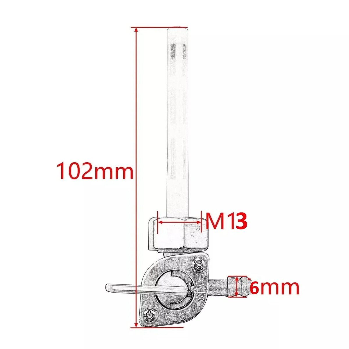 Fuel Tank Tap Filter Petcock Switch for 125cc 140cc Pit Pro Quad ATV