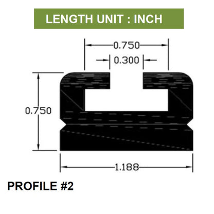 SPI Black Snow Slide Rail Wearstrip for Arctic Cat, Yamaha 56" Profile 2 (40-8)