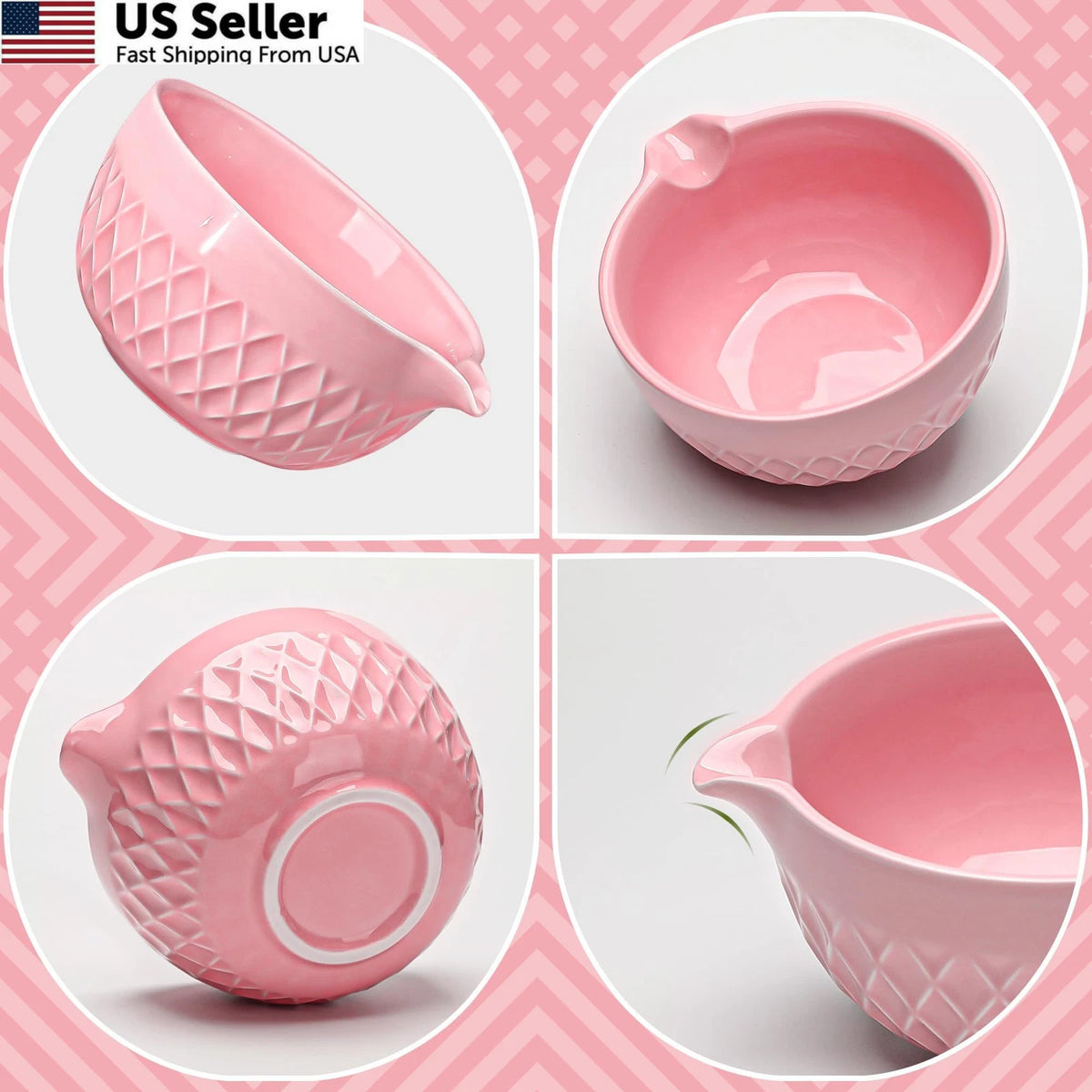7-Piece Matcha Whisk Set for Doasuwish (One Size) - Cherry Blossom Pink