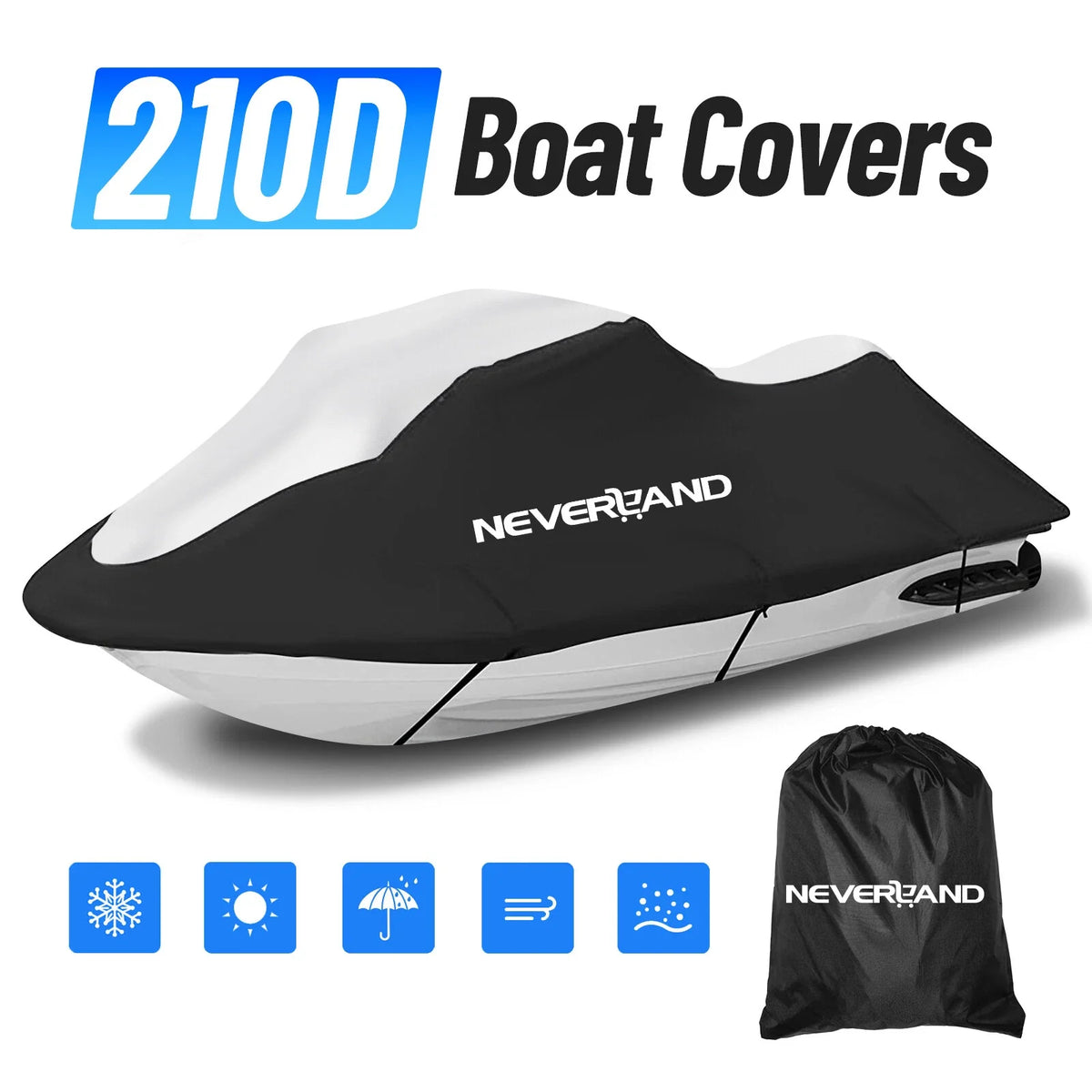 Waterproof Jet Ski Cover for Sea-Doo Wake Pro 230 RXT-X 300 (2017–2023)