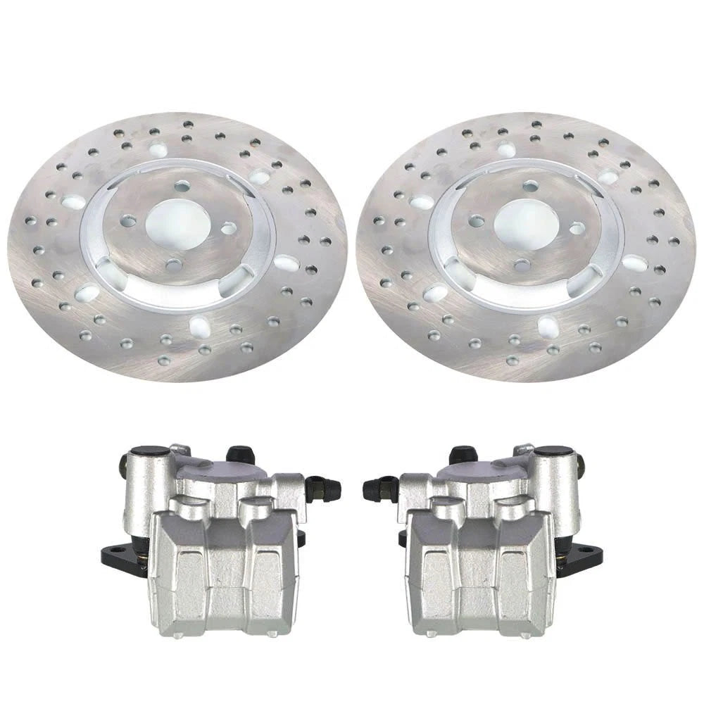 Front Brake Calipers & Disc Rotors for Yamaha Big Bear 350 400 (W/Pads) 4KB-2582T-00-00 3GD-2580T-01-00 3GD-2580U-01-00