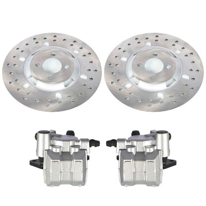 Front Brake Calipers & Disc Rotors for Yamaha Big Bear 350 400 (W/Pads) 4KB-2582T-00-00 3GD-2580T-01-00 3GD-2580U-01-00