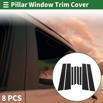 8 x Door Pillar Window Trim for BMW X6 Black (2020-2024)
