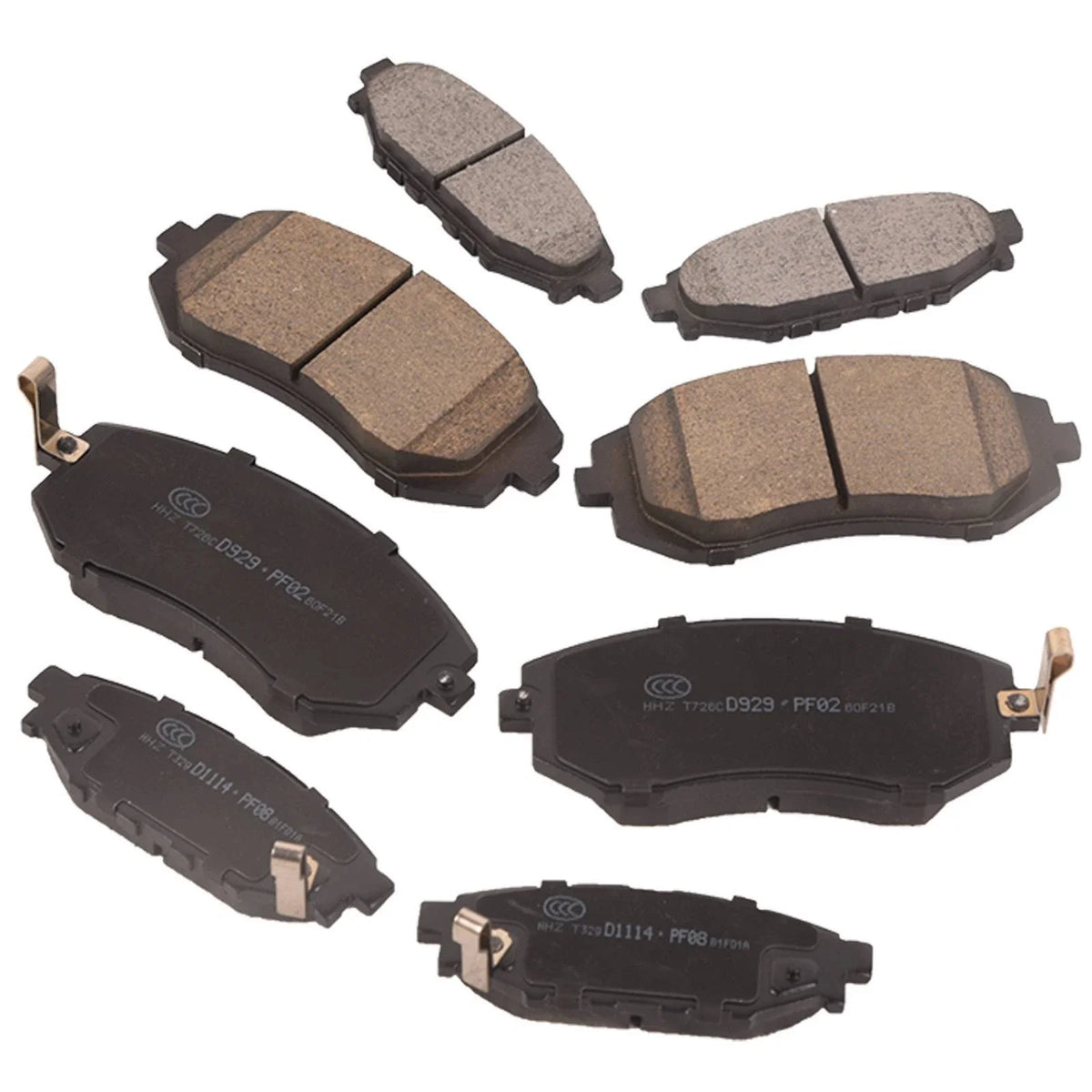 Set of 8 Ceramic Brake Pads for Subaru Forester, Impreza, Legacy, Outback