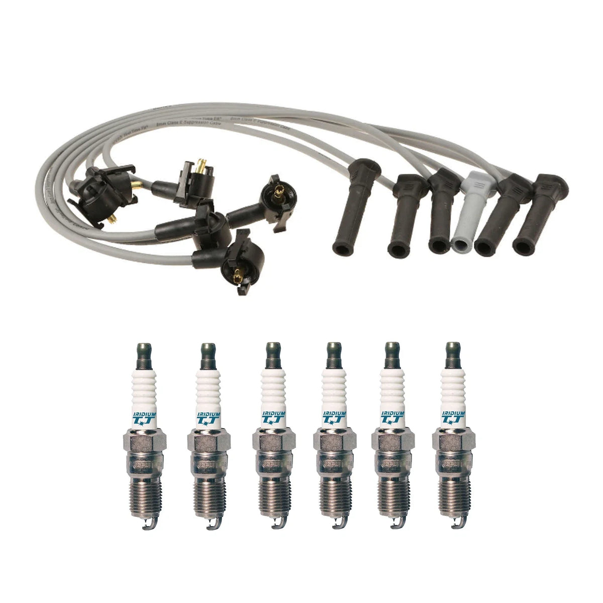 Denso Wire Set & 6 Iridium TT Spark Plugs for Ford Mazda 4.0L V6