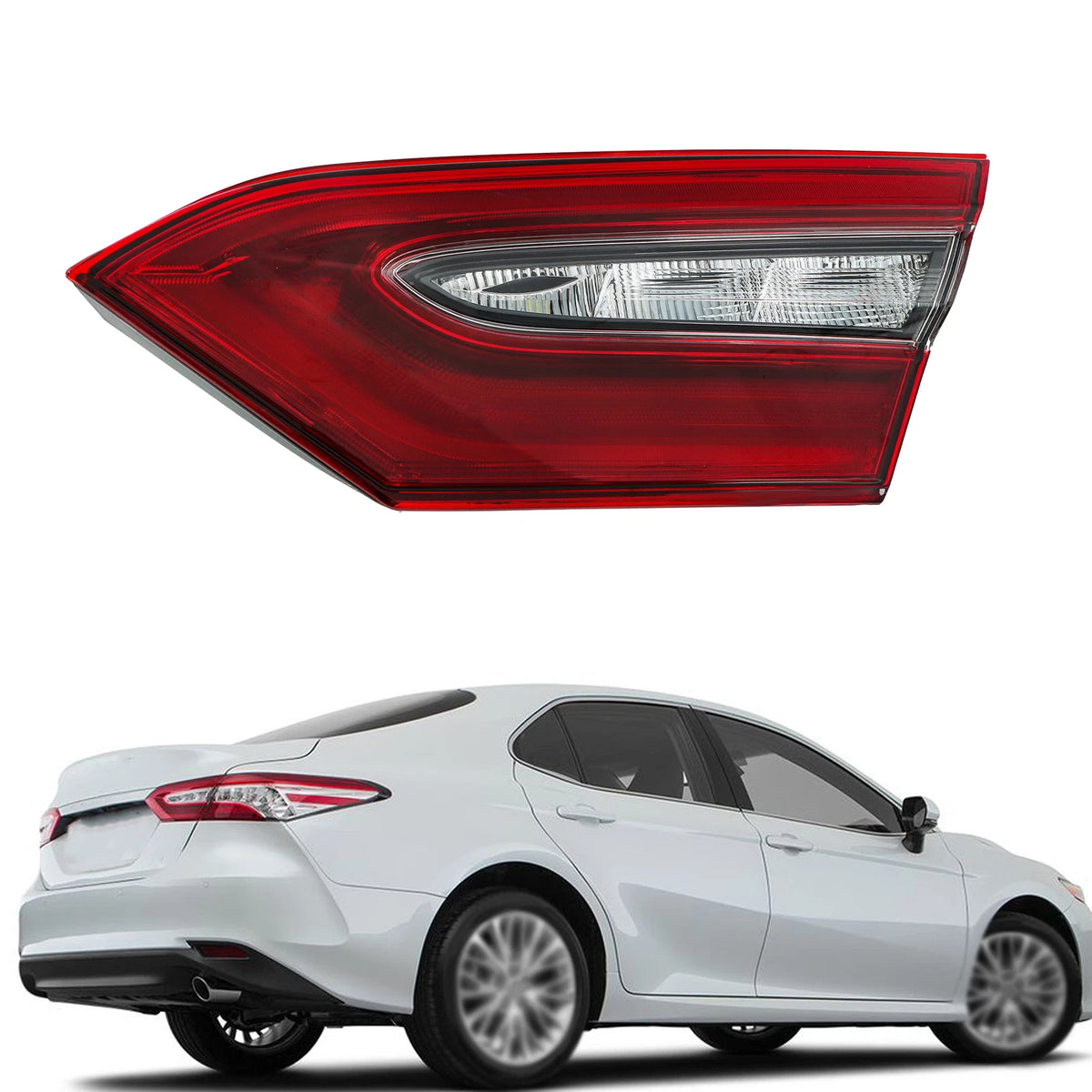 2X Black Housing Tail Light for Toyota Camry (2021–2023) BCK84326K W/LED