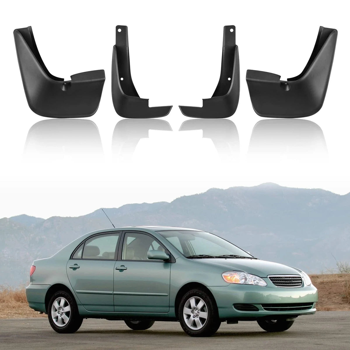 Set of 4 Mud Flaps Splash Guards for Toyota Corolla (2003–2008)