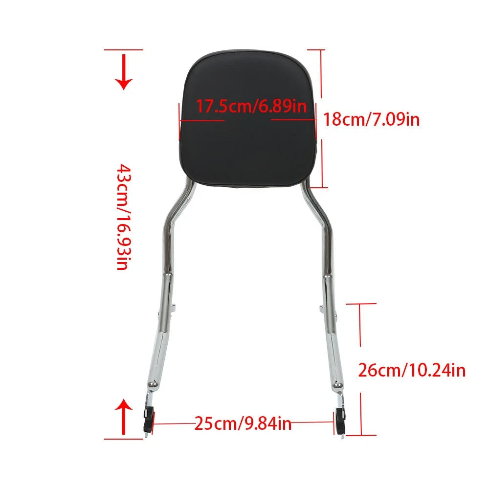 Passenger Backrest Upright Sissy Bar for Softail Heritage Classic (2018–2023)