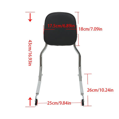 Passenger Backrest Upright Sissy Bar for Softail Heritage Classic (2018–2023)
