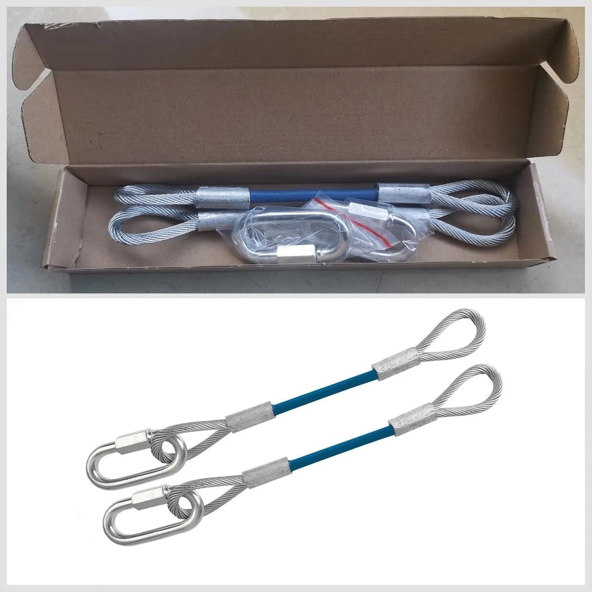 12 Inch Trailer Safety Cables for Towing (12000 lbs Load Capacity)