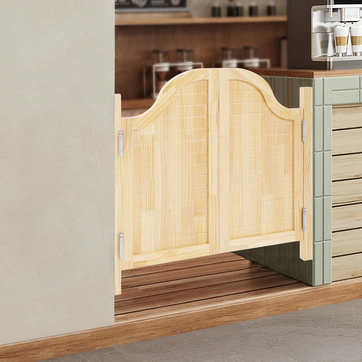 Double Half Cafe Doors for Wall Mount (Wood, Metal Hinge)