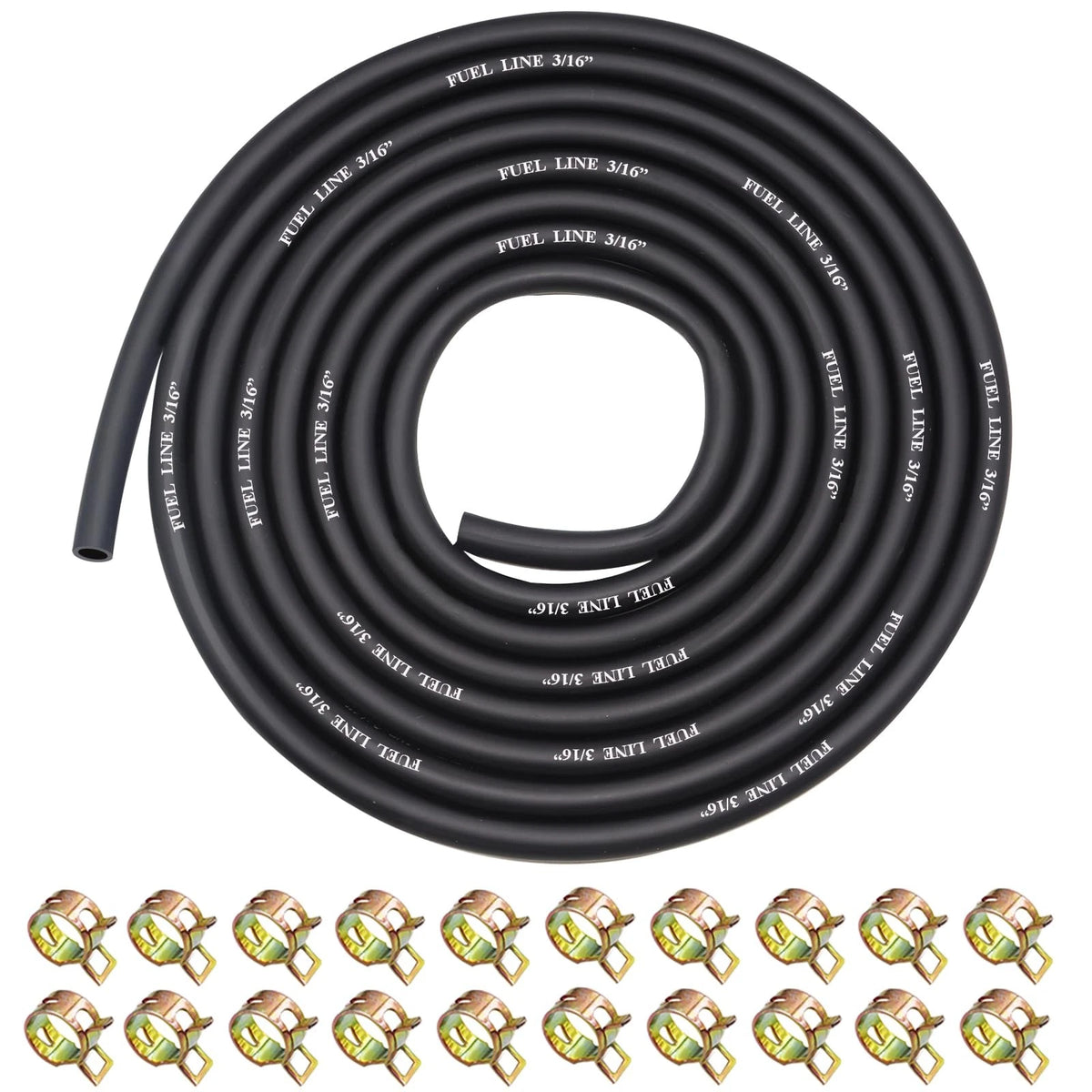 Fuel Line 3/16 Inch ID for (10 Feet, Black)