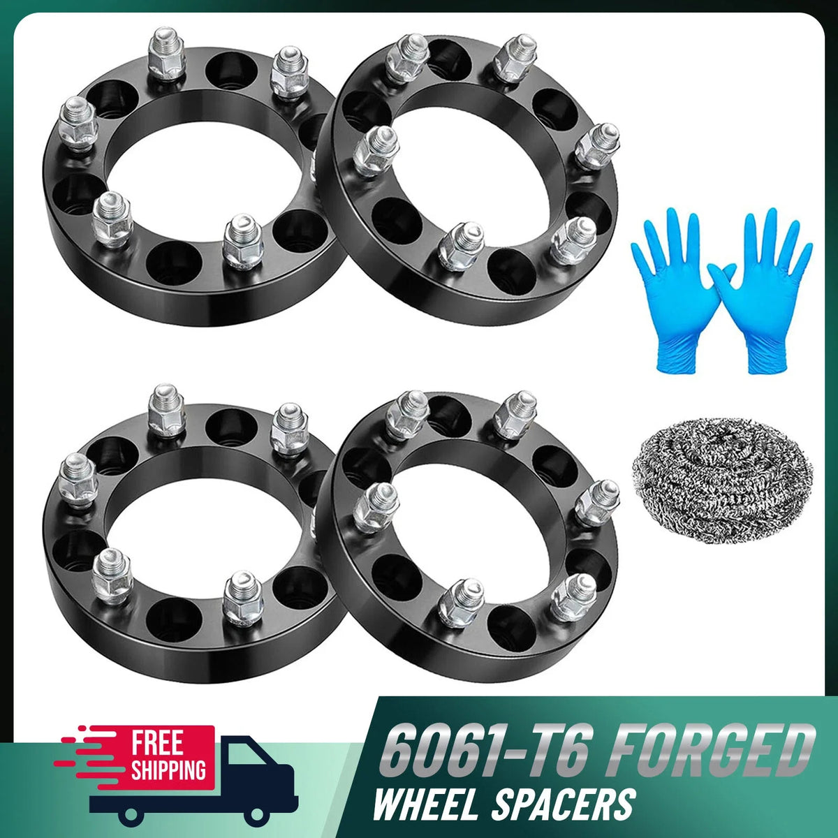 Set of 4 Wheel Spacers for Chevy Silverado 1500, Tahoe, GMC (Fits 6x5.5)