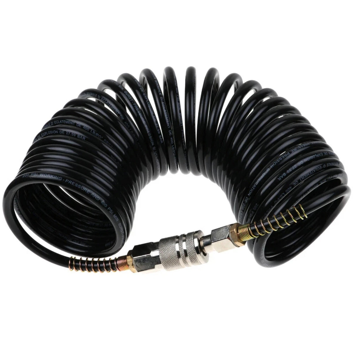 1PC 1/4" NPT Industrial Rubber Air Hose 25FT 200PSI with Quick Connect Coupler