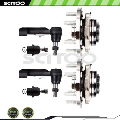 Set of 6 Front Ball Joints & Tie Rod Ends for Ford Expedition (2011–2014)