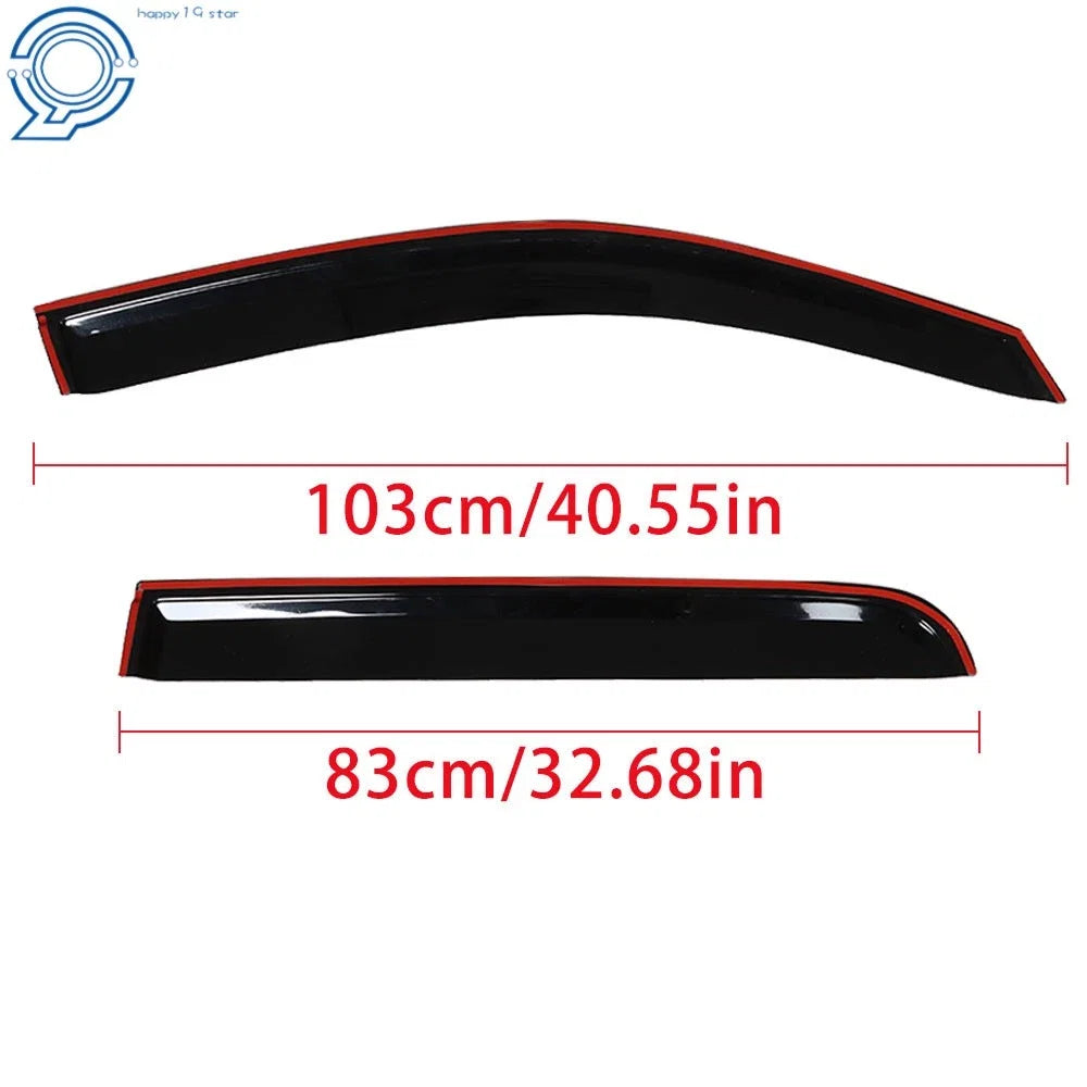 Set of 4 Window Visors for Toyota Hilux (2005–2015)