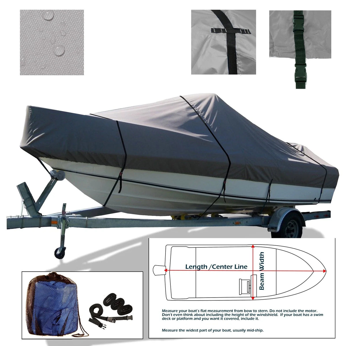 Boat Cover for Sea Ray 250 Sundancer (Cuddy, W/O Radar Arch)