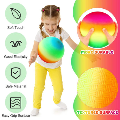 12 Pack Playground Balls 8.5" for Kickball (Mixed Color)