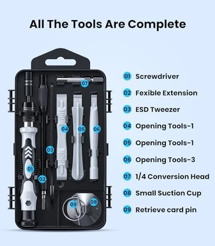 115 in 1 Precision Screwdriver Set - Black/Silver