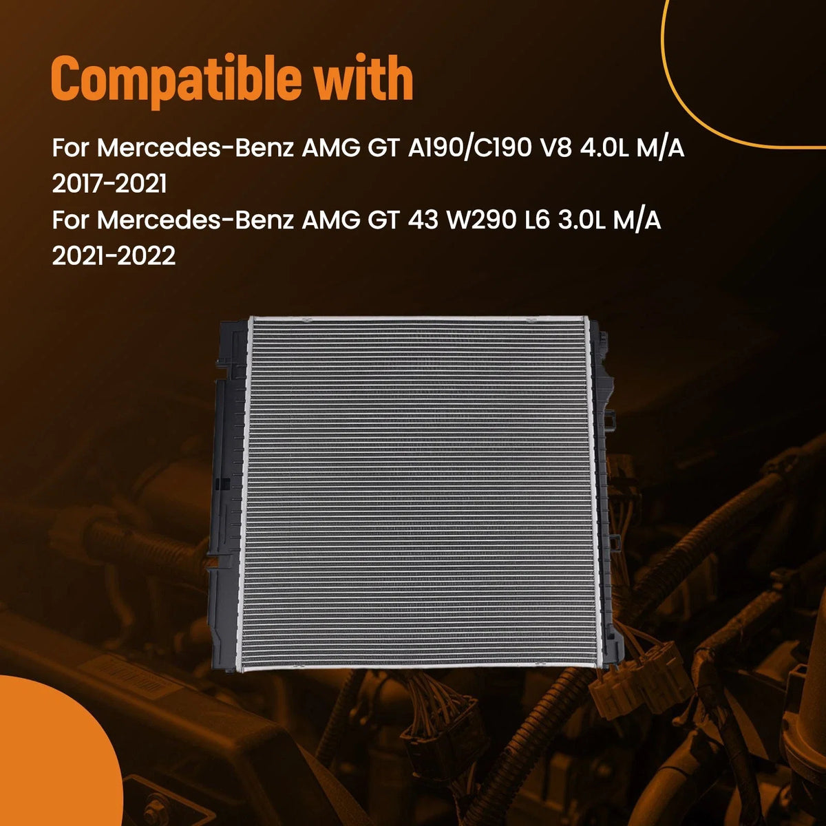 Aluminum Cooling Radiator for Mercedes-Benz AMG GT 63 S (2019–2021)