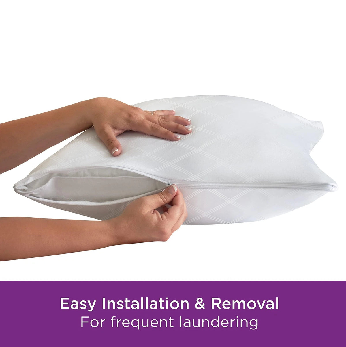 Set of 4 AllerEase Pillow Protectors for King Size (Temperature Control)
