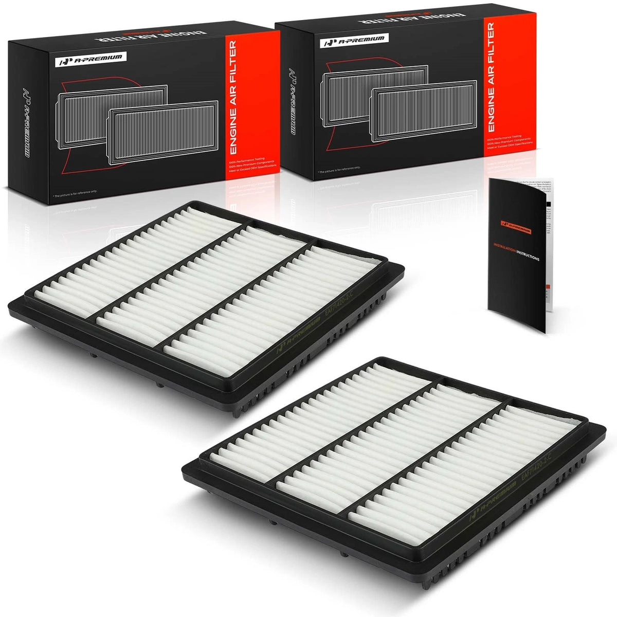 2X Engine Air Filter for Dodge Ram 50, Mitsubishi Stealth (1991–1996) MD620472, MR571471, CA7142