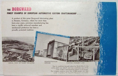 Borgward Sunroom Sedan Station Wagon Sales Folder (1957)