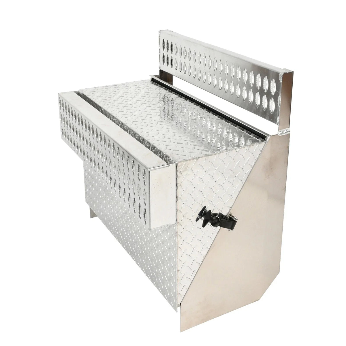 Aluminum Diamond Plate Step Tool Box for Peterbilt 378 379 389 (31"x30"x19")
