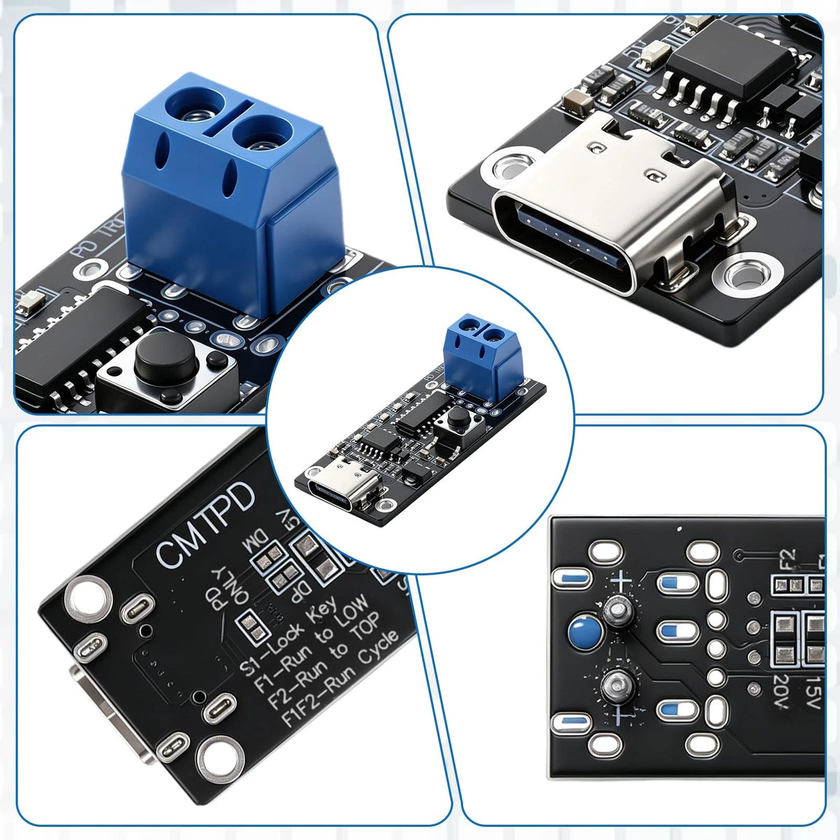 2X USB-C Fast Charge Module Type-C Female Terminal Output